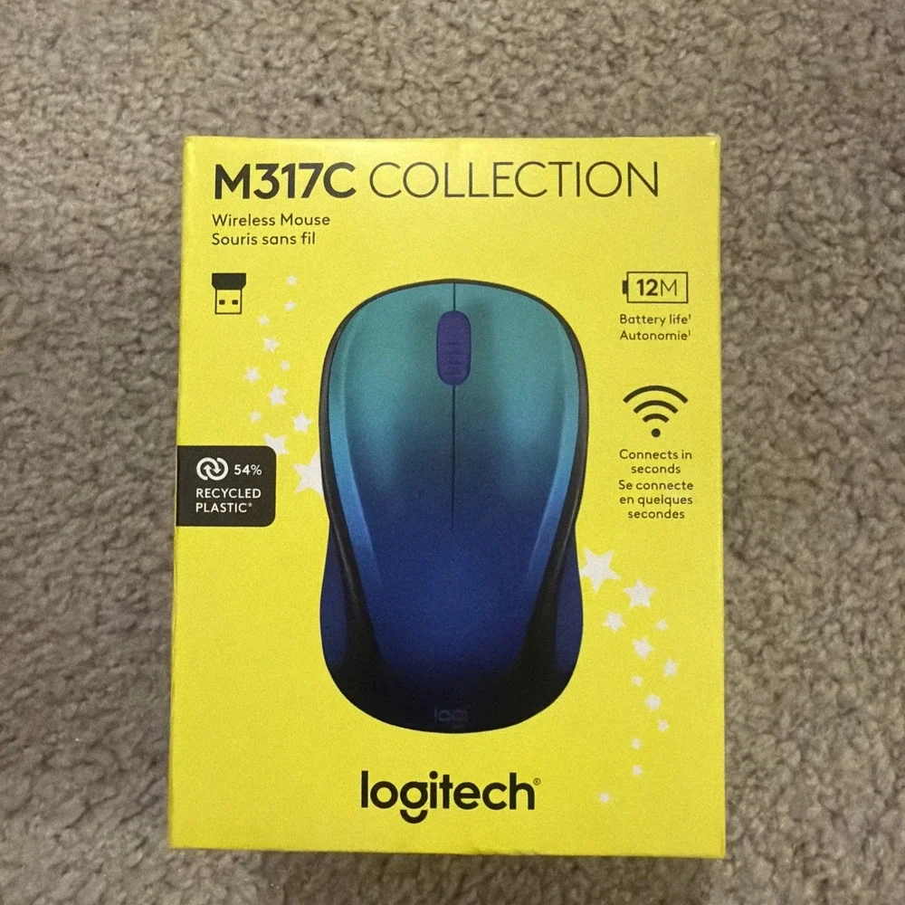 Logitech M317C Limited Edition Bluetooth Mouse in Blue Aurora